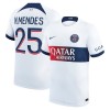 Virallinen Fanipaita Paris Saint-Germain N.Mendes 25 Vieraspelipaita 2023-24 - Miesten